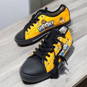 NWOT Shooky BTS BT21 Sneaker Lace Up Size Men's 5- Women’s 7 Orange & Bla…
